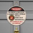 Door sign - Warning Marine corps Cheap