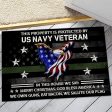 Veteran door mat - This property is protected by proud US Veteran Navy Supply