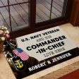 Personalized door mat with your name - For Army Veteran Online