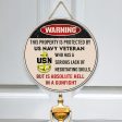 Door sign - Warning Navy on Sale