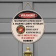 Door sign - Warning Marine corps Cheap