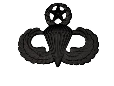 U.S. Army Parachutists (Jump Wings) Master STA-BRITE® BLACK Metal Pin-on Badge Online Hot Sale