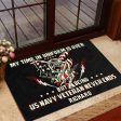 Personalized door mat with your name - Veteran forever For Cheap