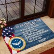 Veteran door mat with your name - Salute our flag Air Force Fashion