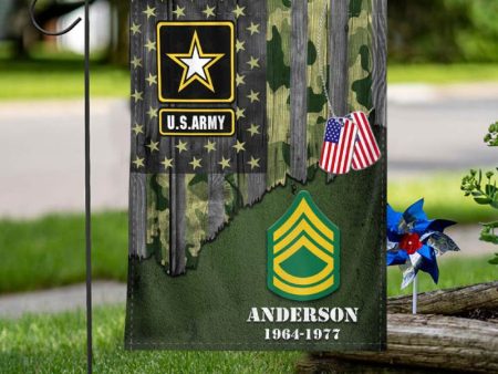 Personalized Flag for Veteran With Insignia - Half Flag Supply