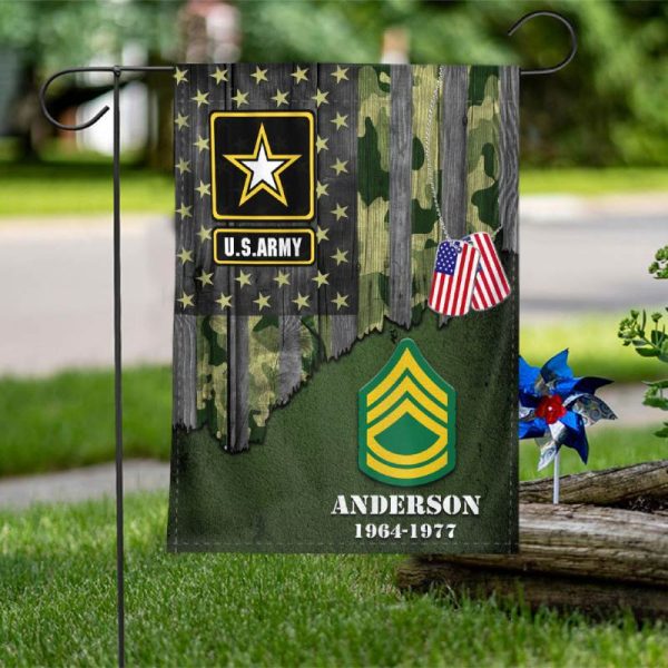 Personalized Flag for Veteran With Insignia - Half Flag Supply