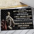 Veteran door mat with your name - I never leave brothers Marine Corps Supply