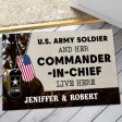 Personalized door mat with your name - For US military Hot on Sale