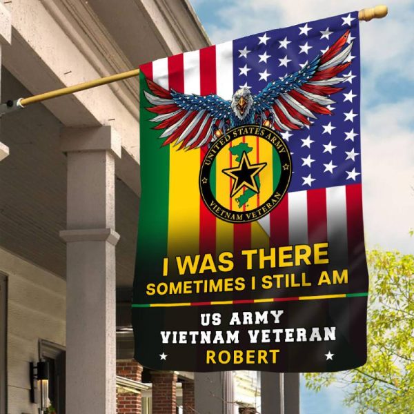 Personalized Flag for Vietnam Veteran - Sometimes I Am Still There For Discount