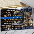 Veteran door mat with your name - Property of US Veteran Navy Online Sale