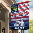 Personalized Flag for a Veteran With Insignia - I Love Freedom For Cheap