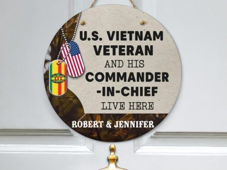 Door sign - For the veteran and his commander Vietnam veteran For Sale