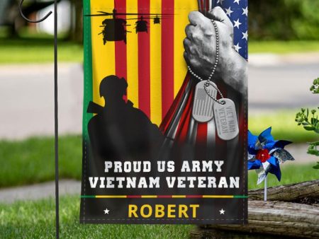 Personalized Flag for Veteran - Proud Vietnam Veteran Discount