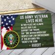 Veteran door mat with your name - Salute our flag Army Online Hot Sale