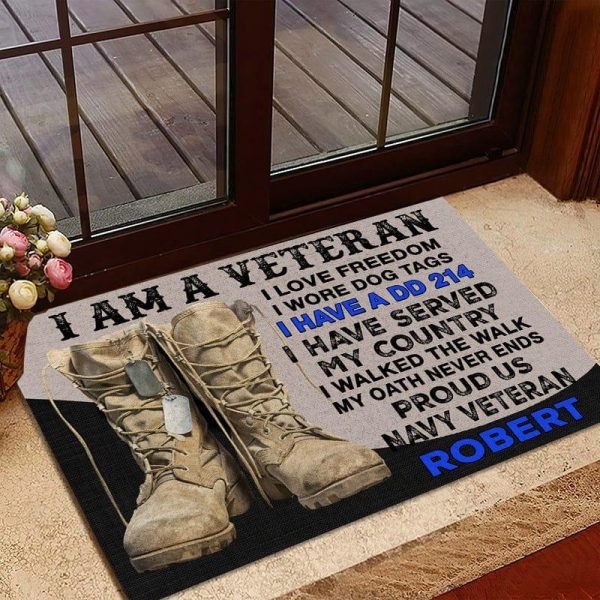 Veteran door mat with your name - Veteran s charter Navy Online