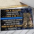 Veteran door mat with your name - I have served my country Navy Online Sale