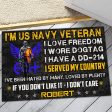 Veteran door mat with your name - Unbroken Veteran Navy Online