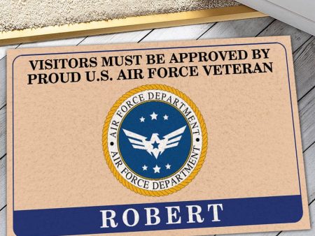 Veteran door mat with your name - Approved by proud Air Force For Sale