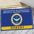 Veteran door mat with your name - Colorful symbol Air Force Supply