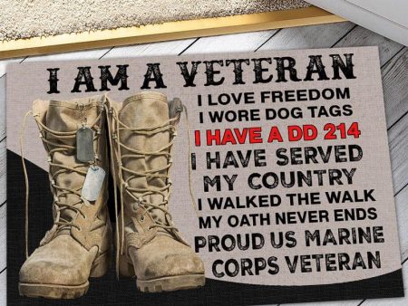 Veteran door mat with your name - Veteran s charter Marine Corps For Sale