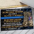 Veteran door mat with your name - Property of US Veteran Air Force For Discount