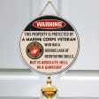 Door sign - Warning Marine corps Cheap