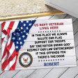 Veteran door mat with your name - Support our troops Navy Discount