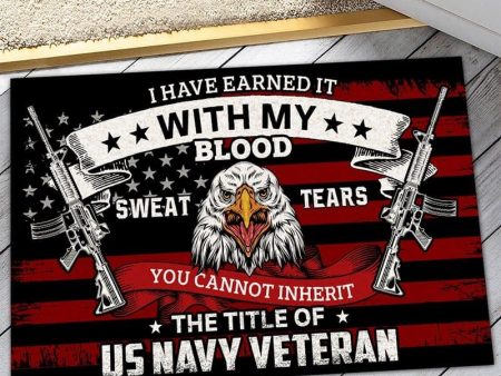 Veteran door mat - Sweet tears Navy Online Hot Sale