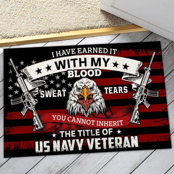 Veteran door mat - Sweet tears Navy Online Hot Sale