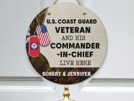 Door sign - For the veteran and his commander Coast guard For Sale