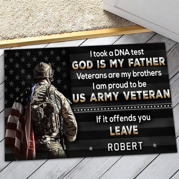 Veteran door mat with your name - Leave Army Online