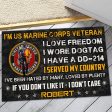 Veteran door mat with your name - Unbroken Veteran Marine Corps Online now