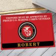 Veteran door mat with your name - Colorful symbol Marine Corps Online