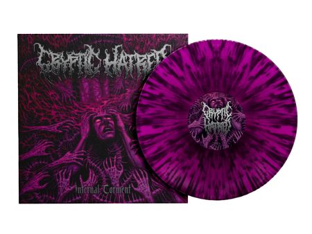 Cryptic Hatred  Internal Torment  LP violet black splatter limited edition For Sale