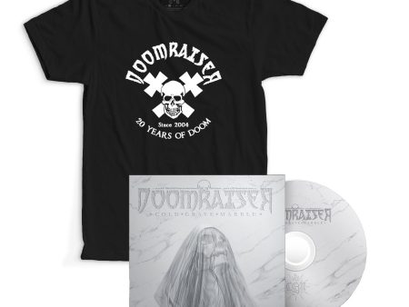 Doomraiser  Cold Grave Marble  cd digipack + tee white logo bundle Sale