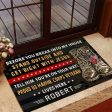 Veteran door mat with your name - I stand for the flag Marine Corps Online Sale