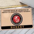 Veteran door mat with your name - Approved by proud Marine Corps Online