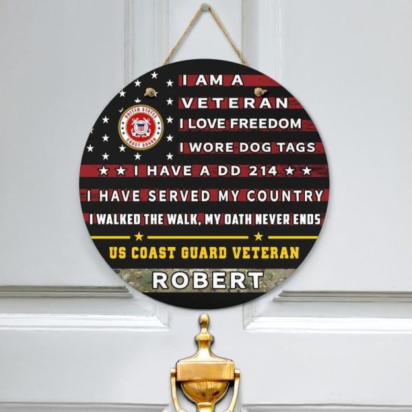 Door sign - Pride is always in my soul Coast guard Cheap