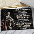 Veteran door mat with your name - I have DD-214 Marine Corps For Discount