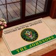 Veteran door mat with your name - Veteran family lives here Army For Sale