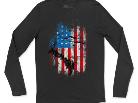 Red White and Blue Eagle Men s Long Sleeve T-Shirt Discount