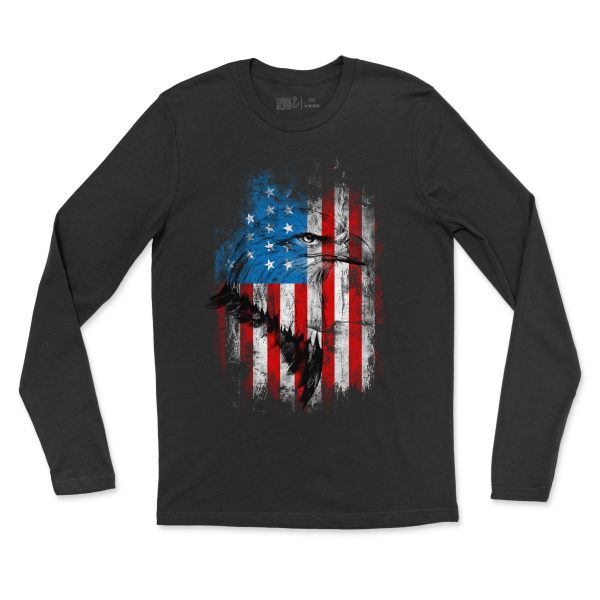 Red White and Blue Eagle Men s Long Sleeve T-Shirt Discount