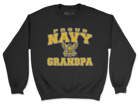 Proud Navy Grandpa Men s Sweatshirt For Cheap