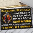 Veteran door mat with your name - Unbroken Veteran Marine Corps Online now