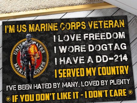 Veteran door mat with your name - Unbroken Veteran Marine Corps Online now