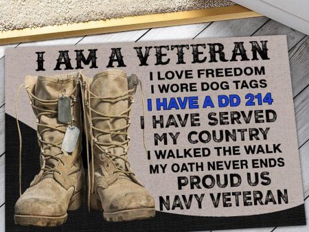 Veteran door mat with your name - Veteran s charter Navy Online