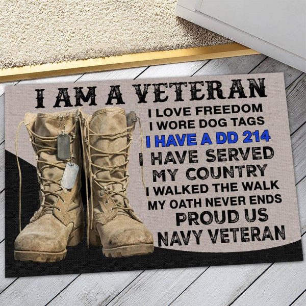 Veteran door mat with your name - Veteran s charter Navy Online