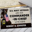 Personalized door mat with your name - For Army Veteran Online