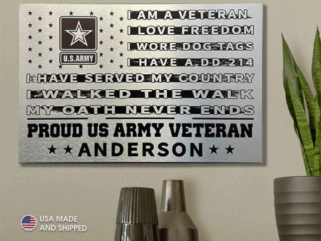 Brushed Aluminum Print For Veteran - Pride Online Hot Sale