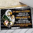 Veteran door mat with your name - Powerful eagle Navy Supply